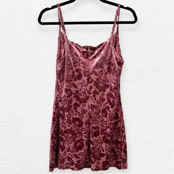 Urban Outfitters Burnout Velvet Cowl Neck Y2K Style Mini Dress - Picture 4 of 5